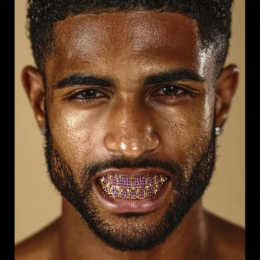 Close-up grillz lifestyle wearing reference.